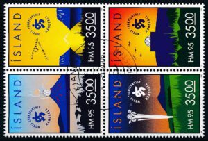 Island AFA 0805-808 4-Blok Stemplet