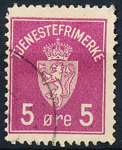 Norge Tjenestemærker AFA 001 Stemplet