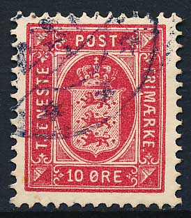 Danmark Tjenestemærke AFA 10a Stemplet