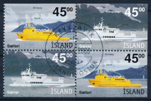 Island AFA 1019-1020 4-Blok Stemplet