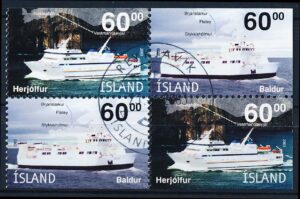 Island AFA 1021-1022 4-Blok Stemplet