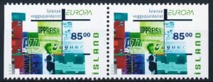 Island AFA 1024Cv+1024Ch Parstykke Postfrisk