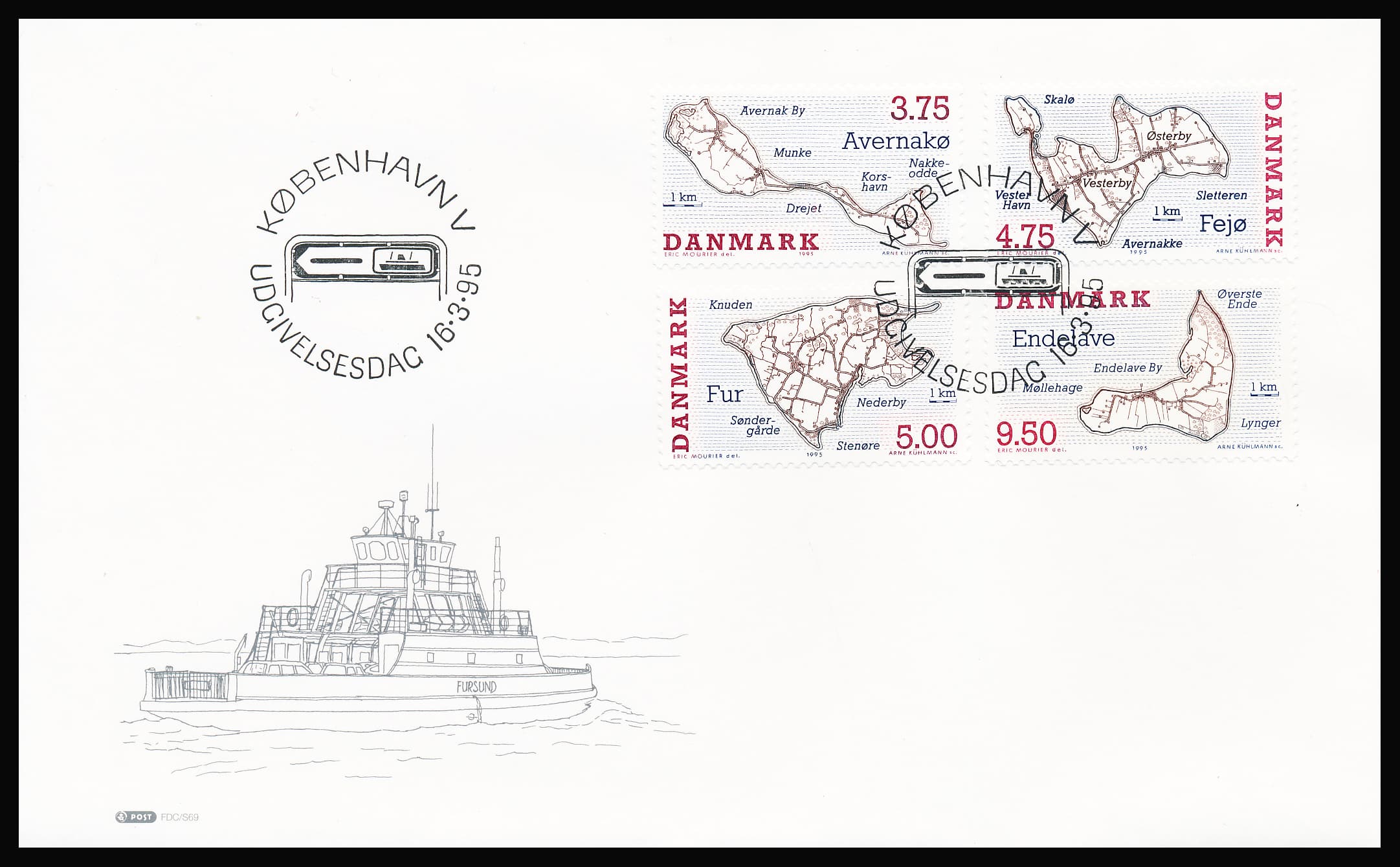 Danmark FDC AFA 1086-1089