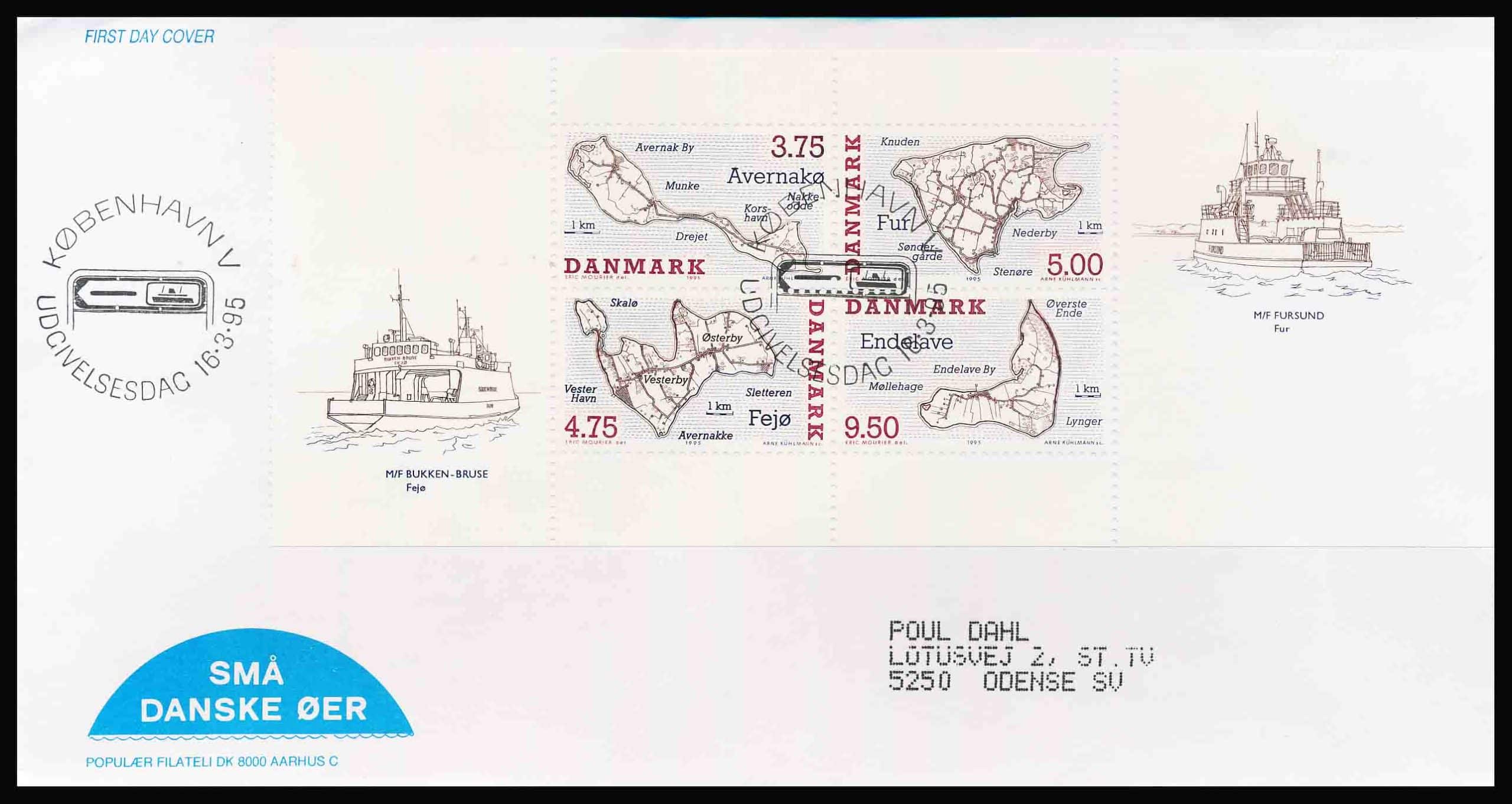 Danmark FDC AFA 1090A+1090B - Billede 2
