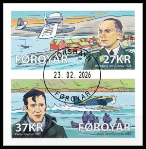 Færøerne AFA 1098E -1099E Parstykke  Stemplet