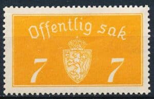 Norge Tjenestemærker AFA 011 Postfrisk