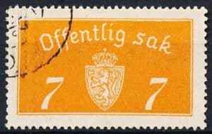 Norge Tjenestemærker AFA 011a Stemplet