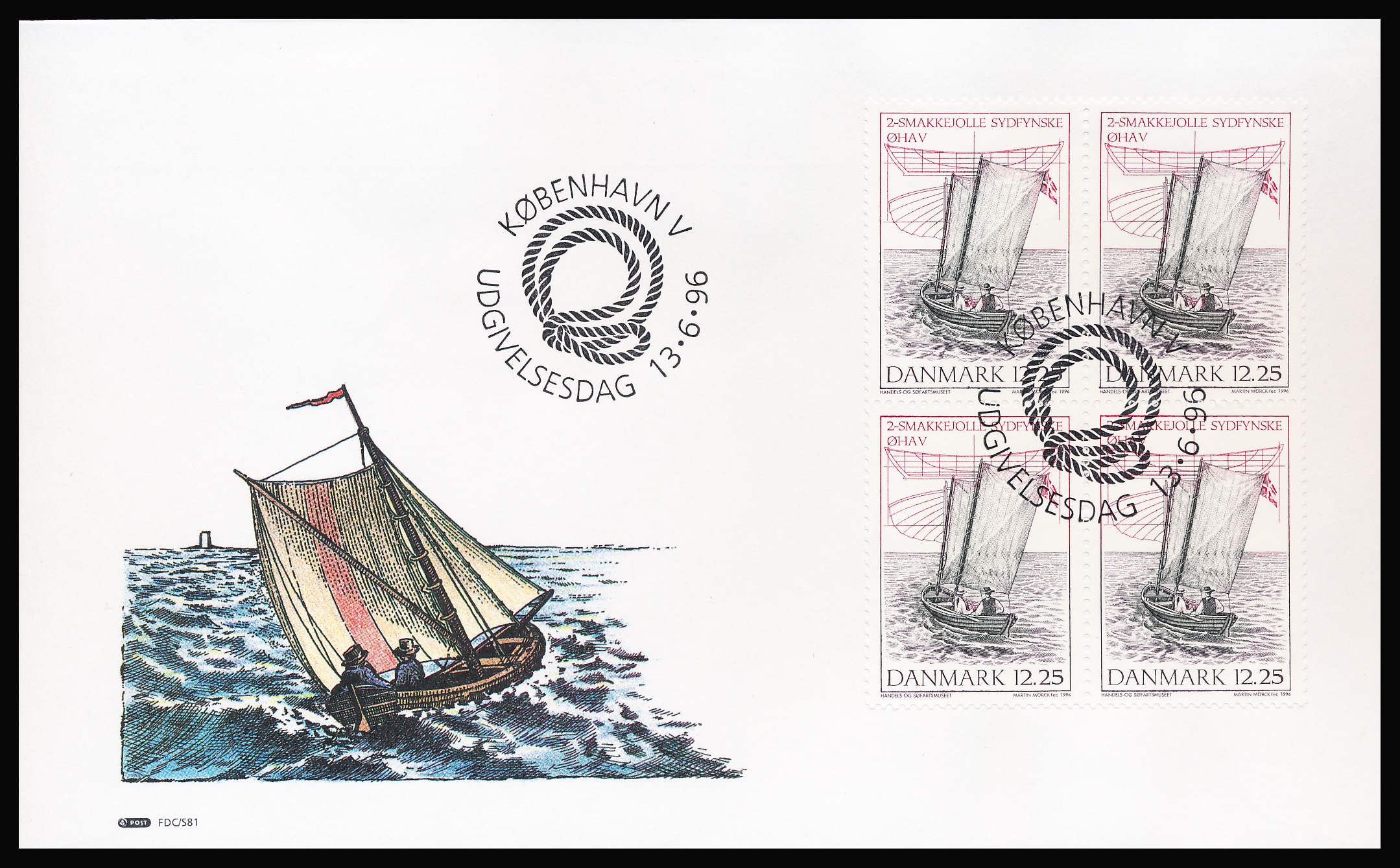 Danmark FDC AFA 1119-1121 4-Blok