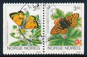 Norge AFA 1142Cv +1143Ch Stemplet