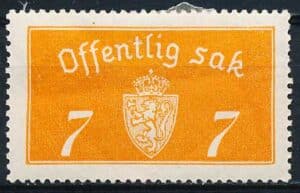 Norge Tjenestemærker AFA 011 Ubrugt