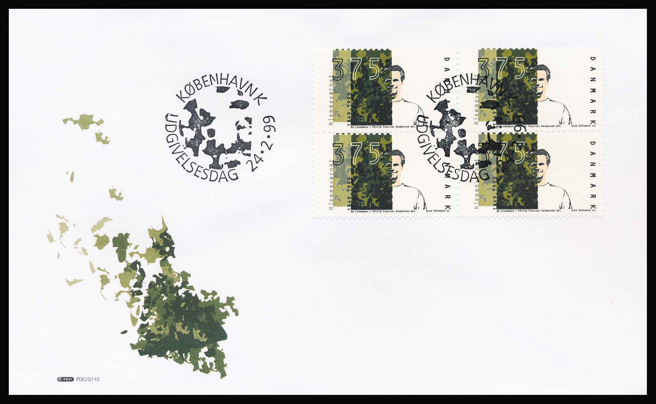 Danmark FDC AFA 1207 4-Blok