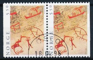 Norge AFA 1208Cv+1208Ch Stemplet