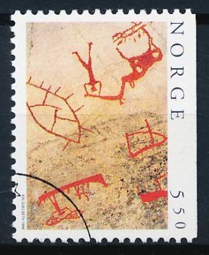 Norge AFA 1208Ch Stemplet