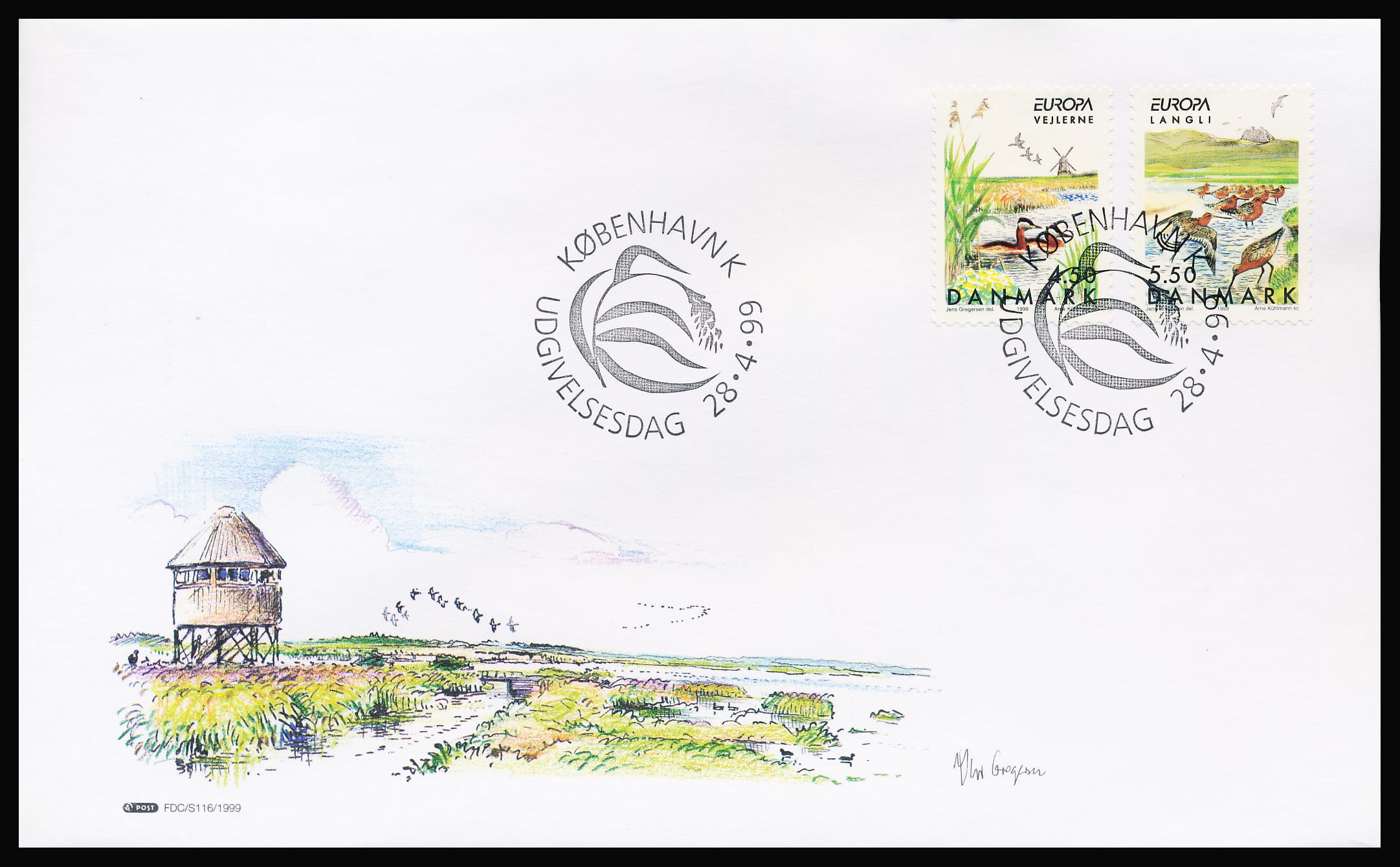 Danmark FDC AFA 1209-1210