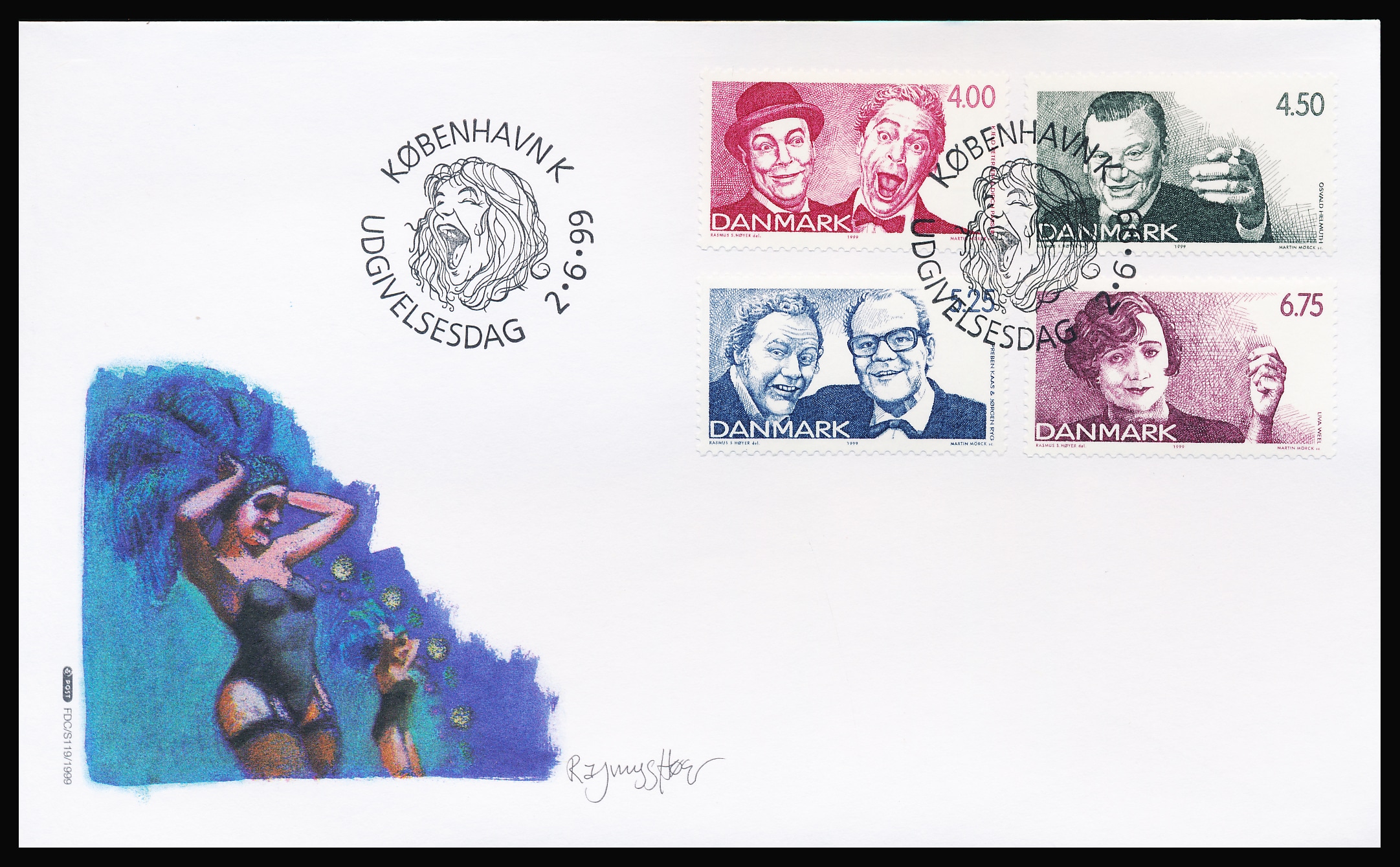 Danmark FDC AFA 1212-1215