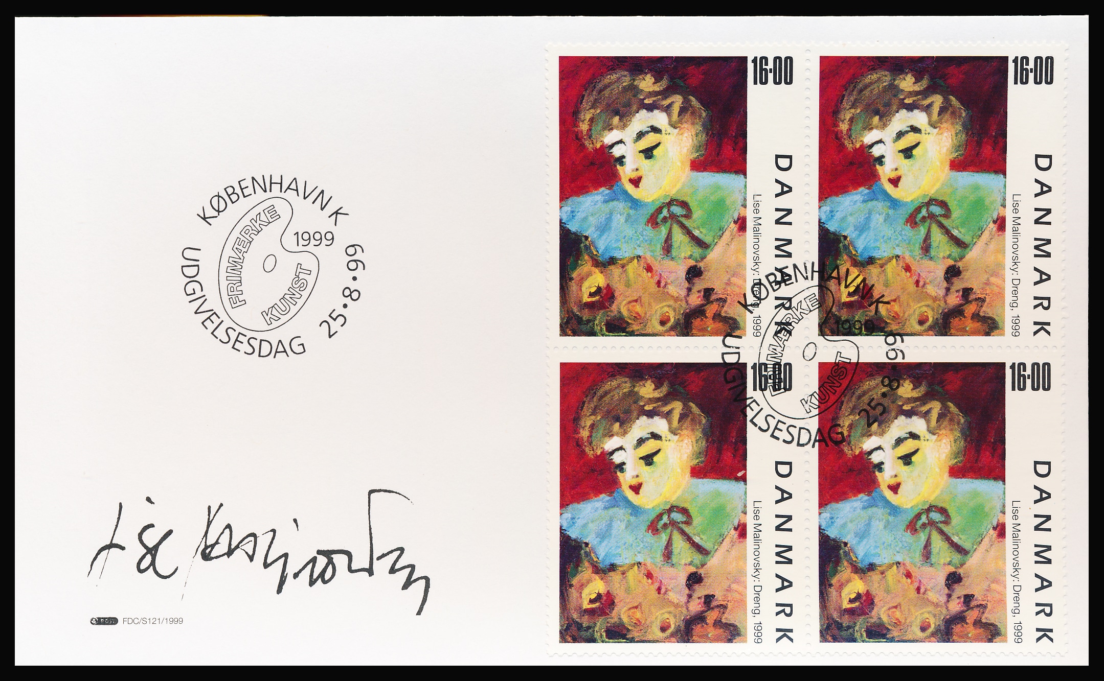 Danmark FDC AFA 1219 4-Blok