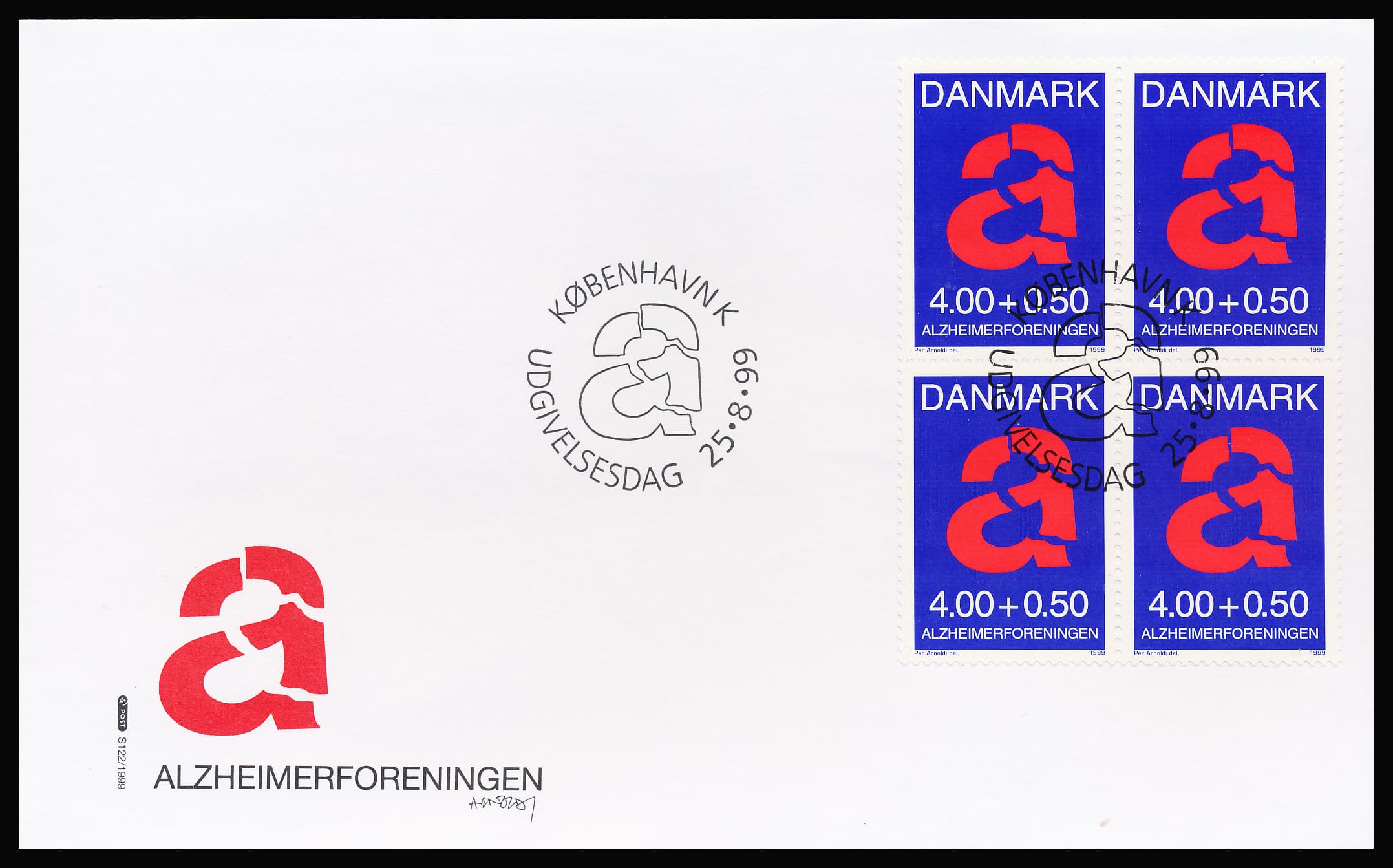 Danmark FDC AFA 1220 4-Blok