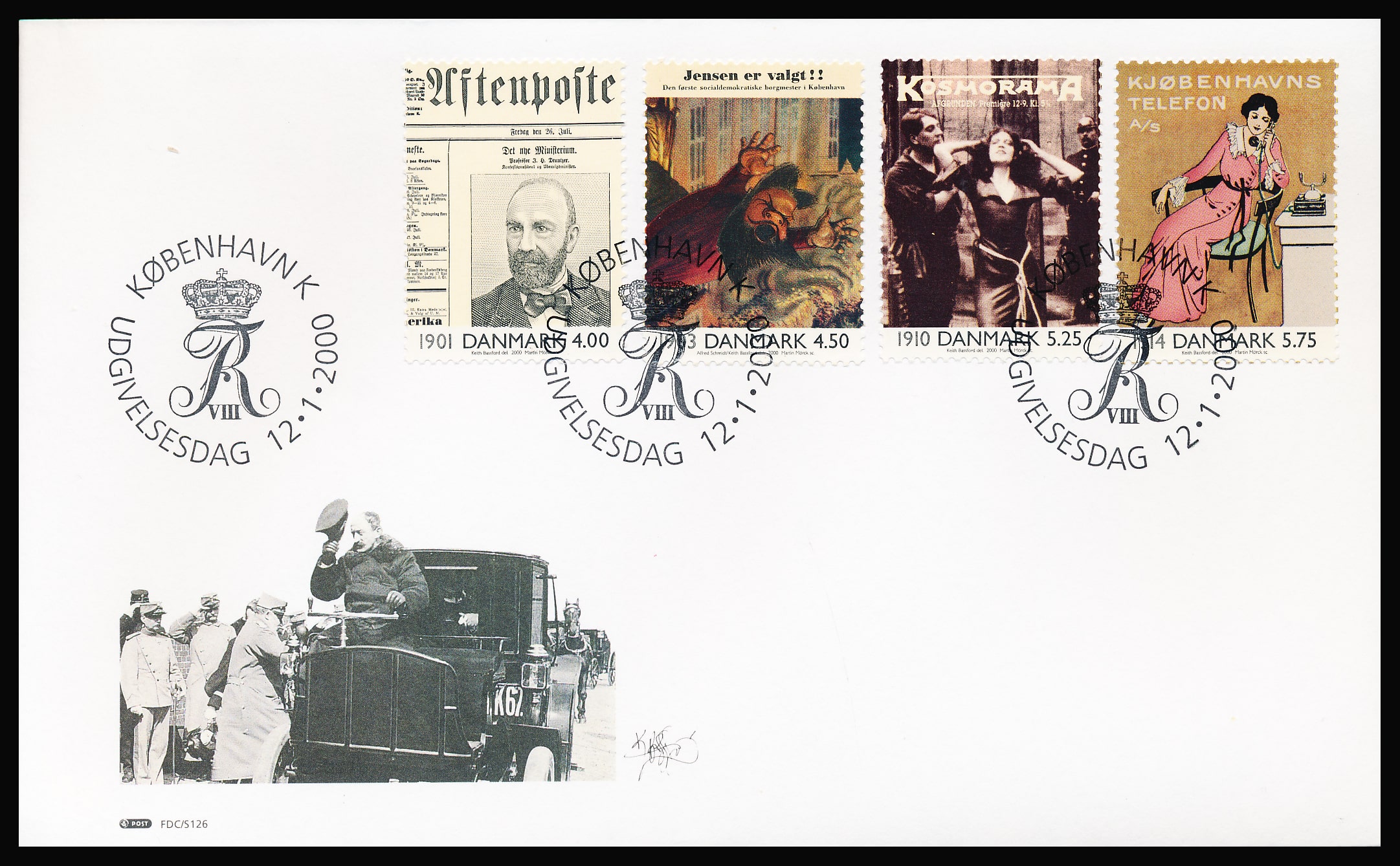 Danmark FDC AFA 1235-1238