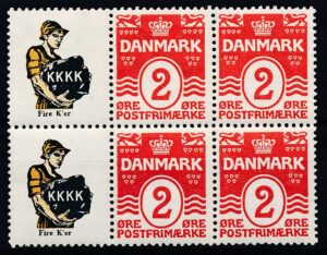 Danmark Reklamemærker 33 Postfrisk 6-Blok