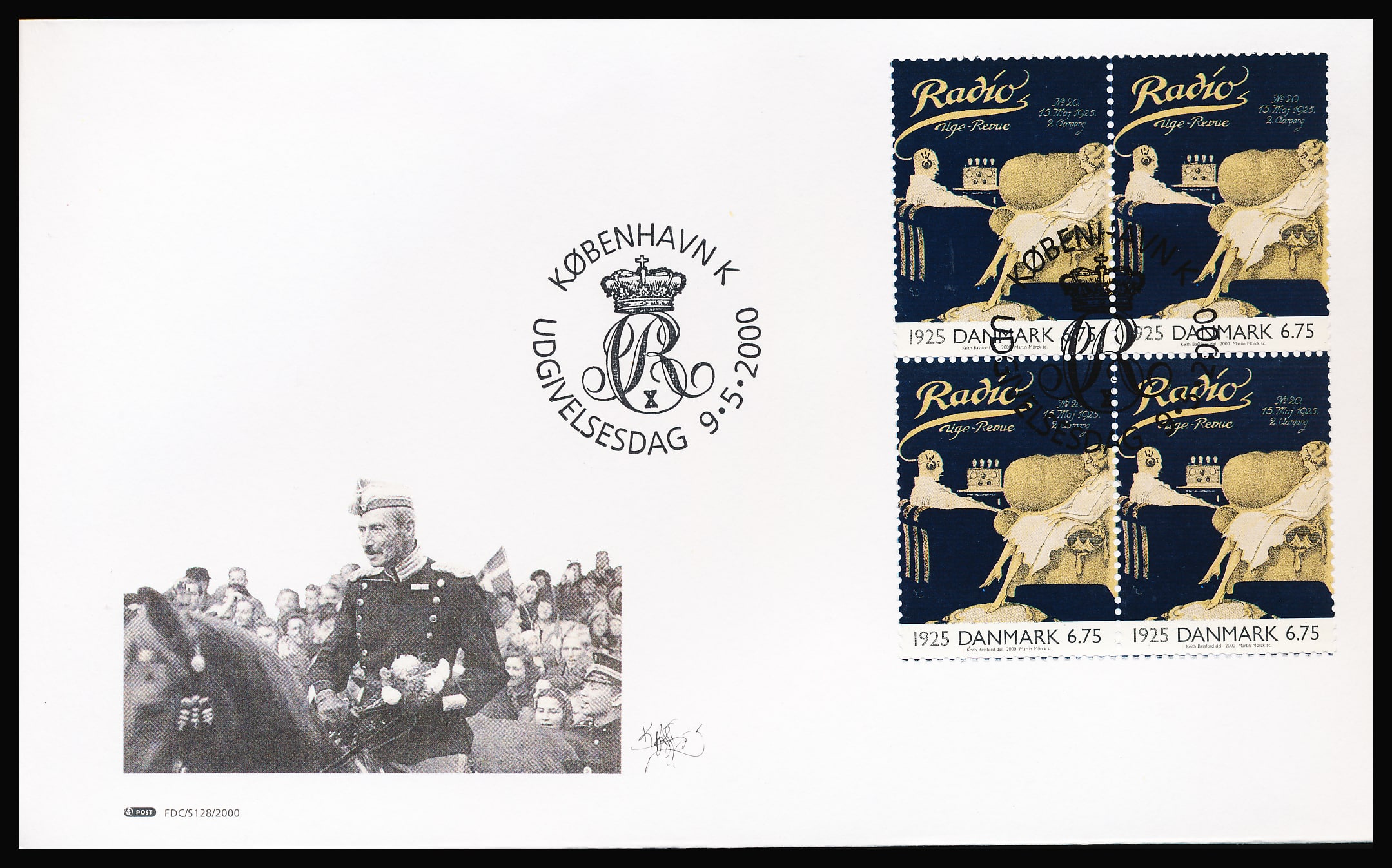 Danmark FDC AFA 1250-1253 4-Blok