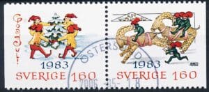 Sverige AFA 1255Cv+1256Ch Stemplet
