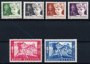 Belgien AFA 1021-1026 Ubrugt