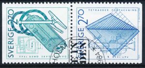 Sverige AFA 1272Co+1275Cn Stemplet