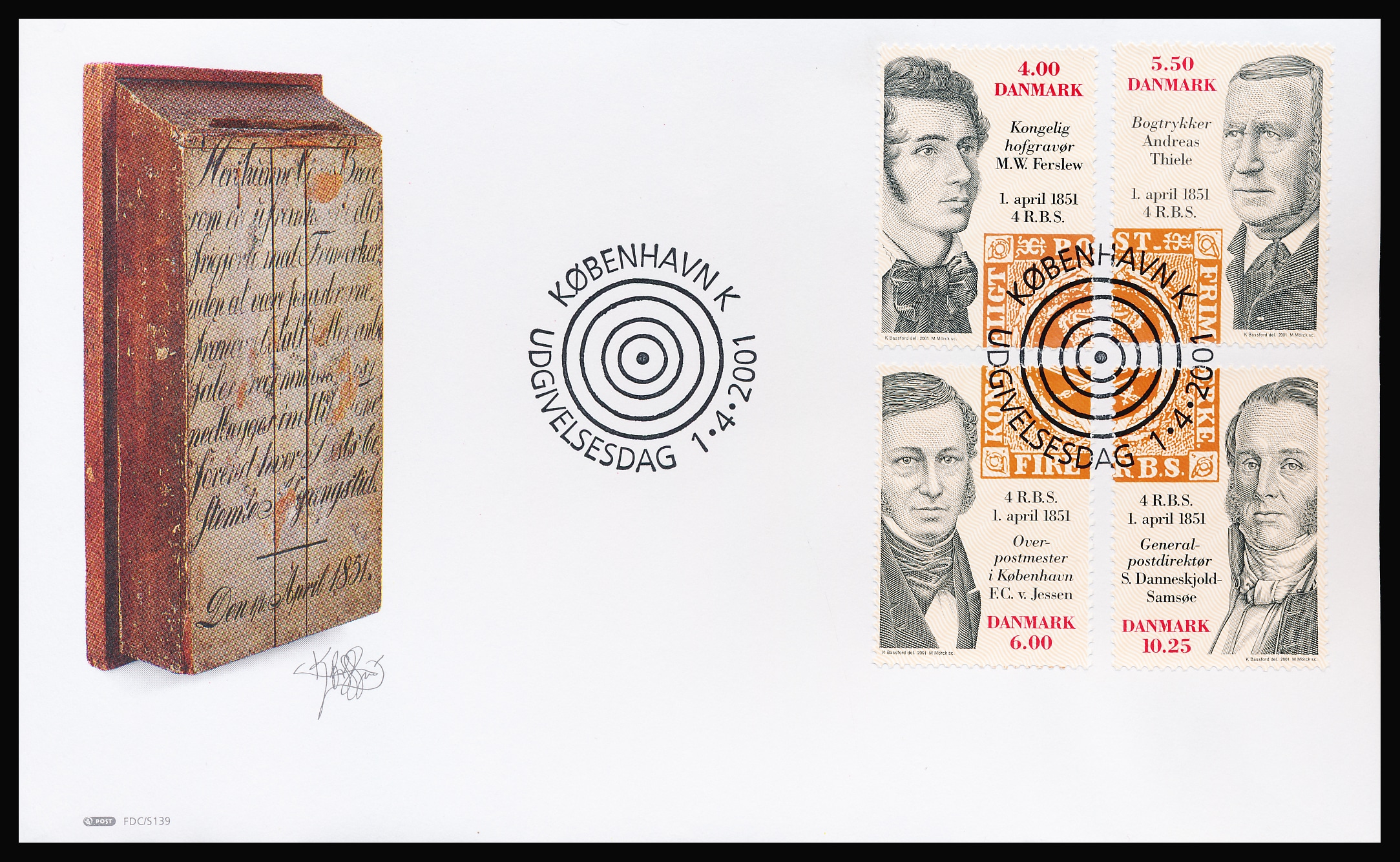 Danmark FDC AFA 1276-1279