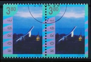 Norge AFA 1280Cv+1280Ch Stemplet