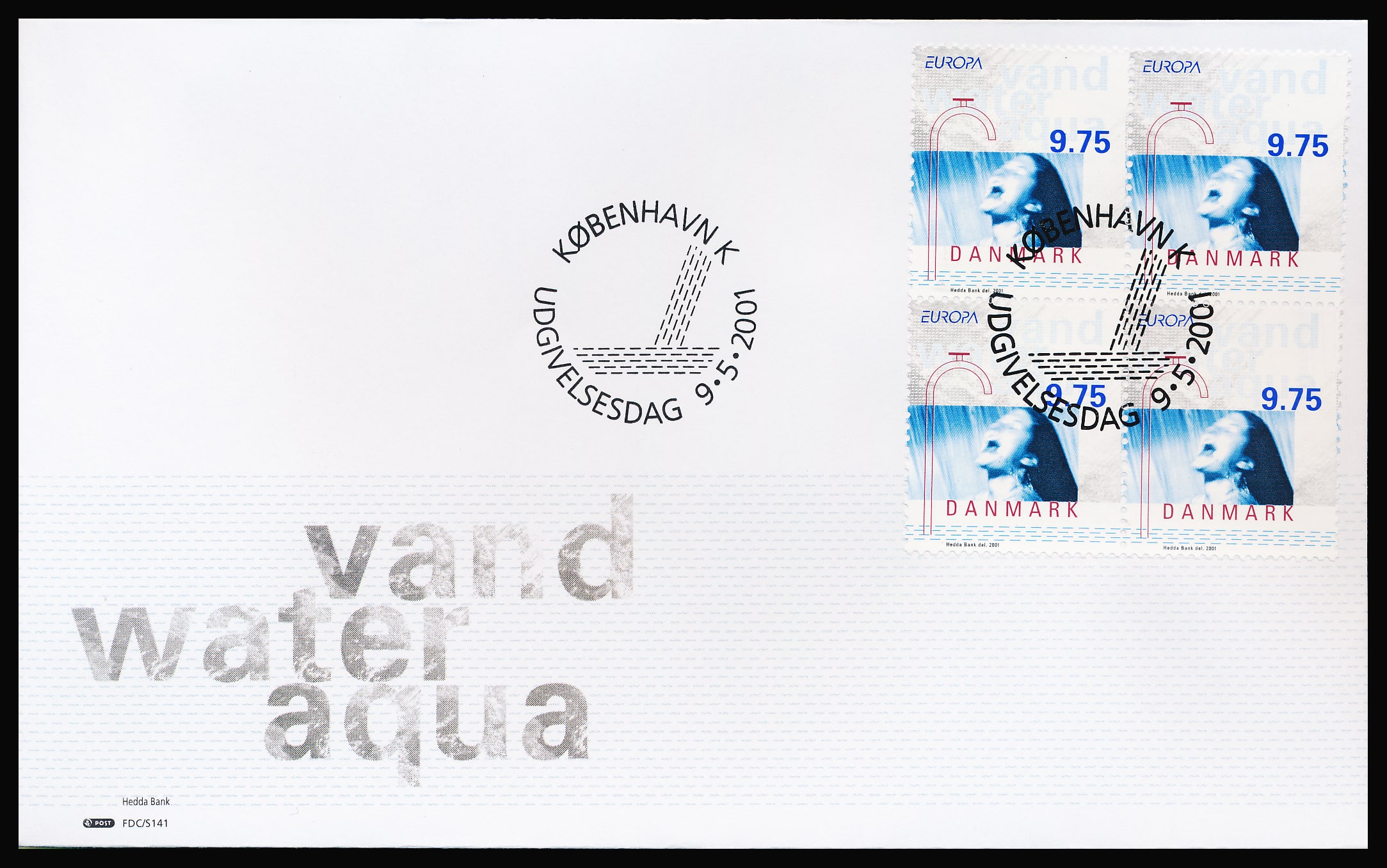 Danmark FDC AFA 1283-1284 4-Blok