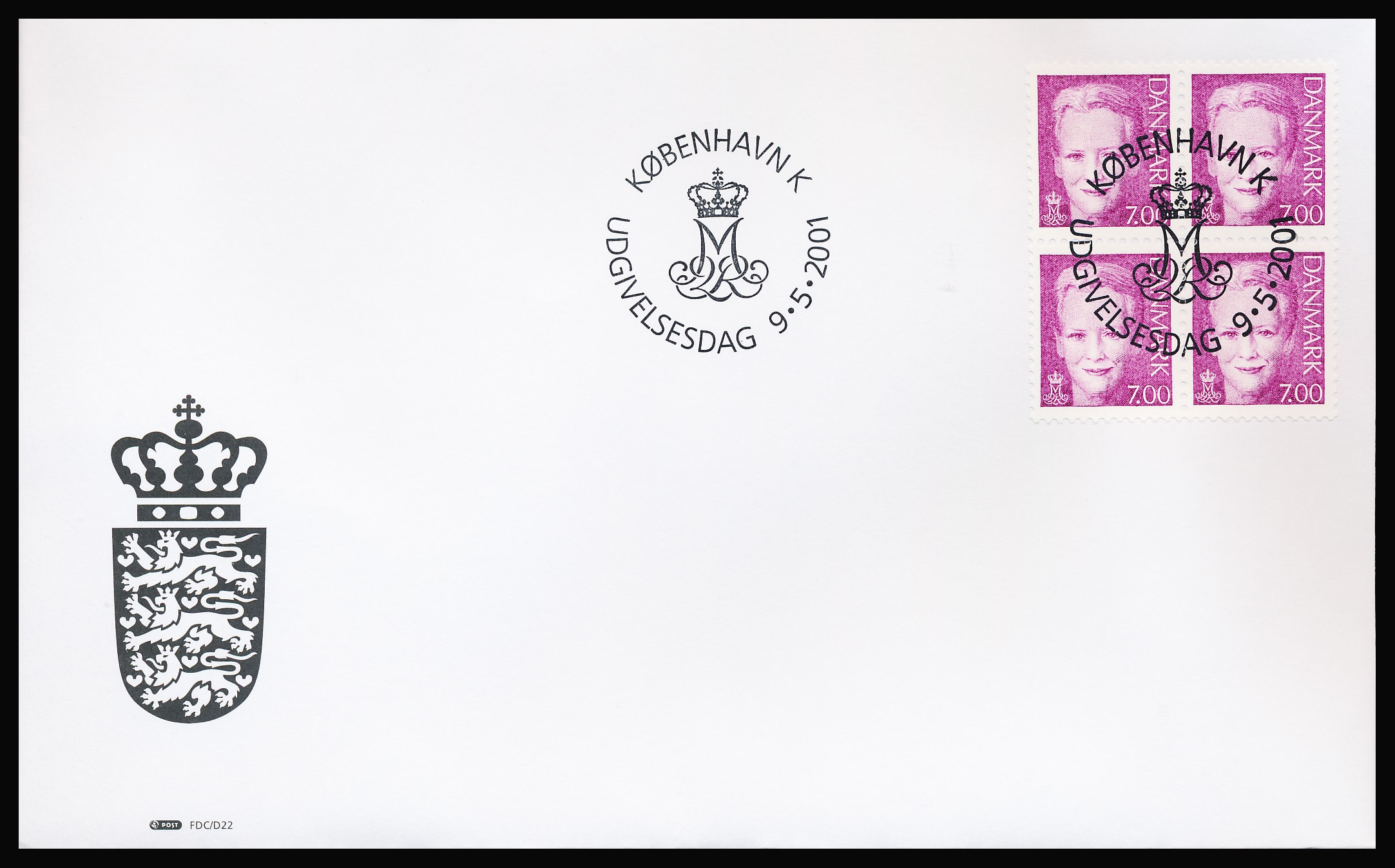 Danmark FDC AFA 1285-1286 4-Blok