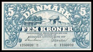 Danmark 5 Kroner 1937 Kvalitet 1+ E1250020