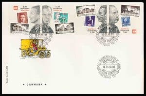 Danmark FDC AFA 1294-1298 4-Stribe