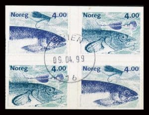 Norge AFA 1299+1300 Fireblok Stemplet