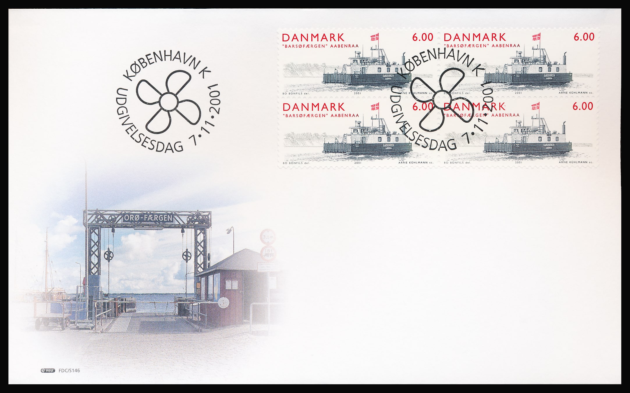 Danmark FDC AFA 1299-1302 4-Blok