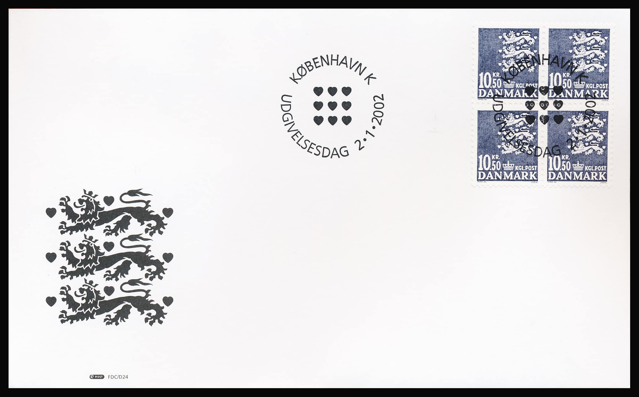 Danmark FDC AFA 1306 4-Blok