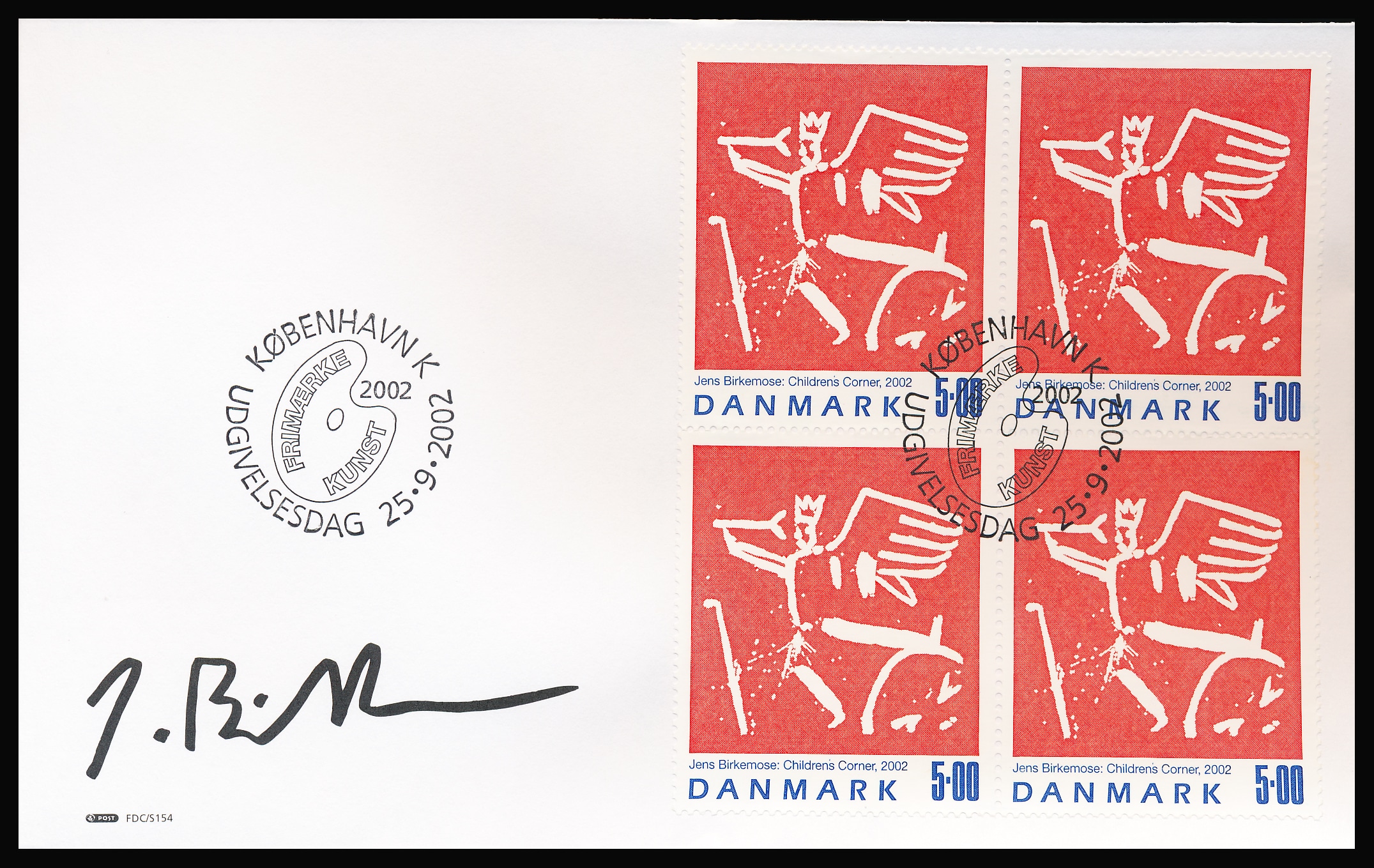 Danmark FDC AFA 1330 4-Blok