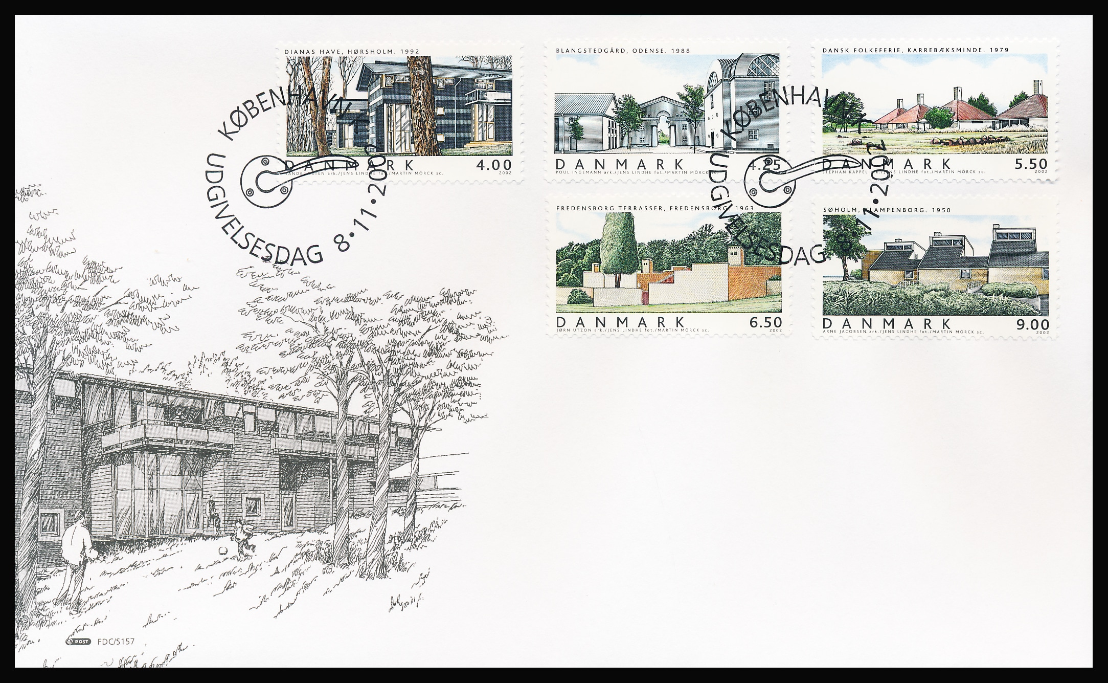 Danmark FDC AFA 1332-1336