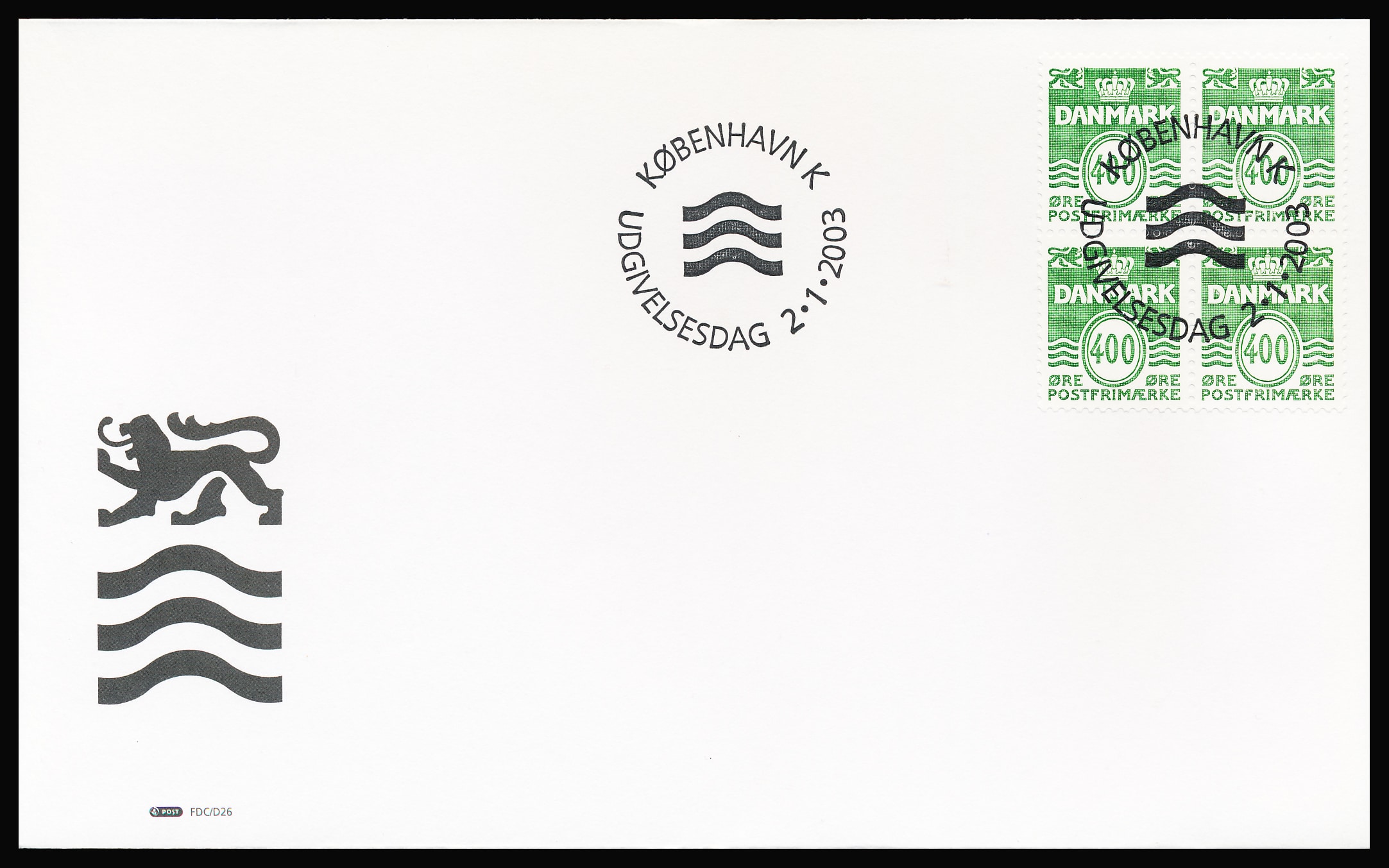 Danmark FDC AFA 1337 4-Blok