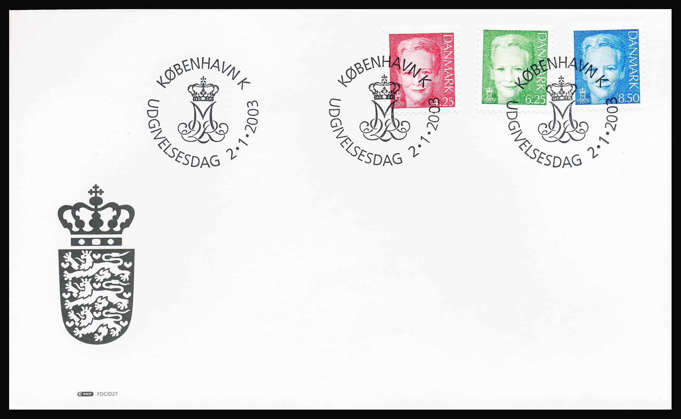 Danmark FDC AFA 1338-1340