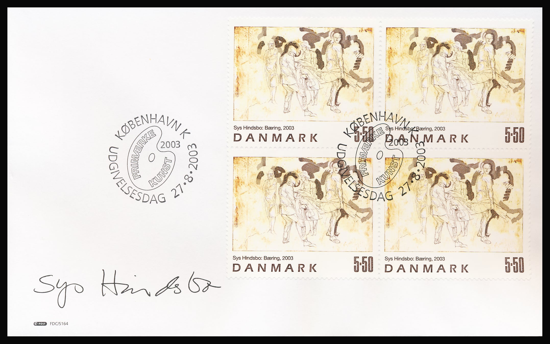 Danmark FDC AFA 1361 4-Blok