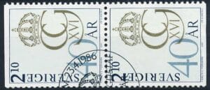 Sverige AFA 1370Co+1370Cn Stemplet