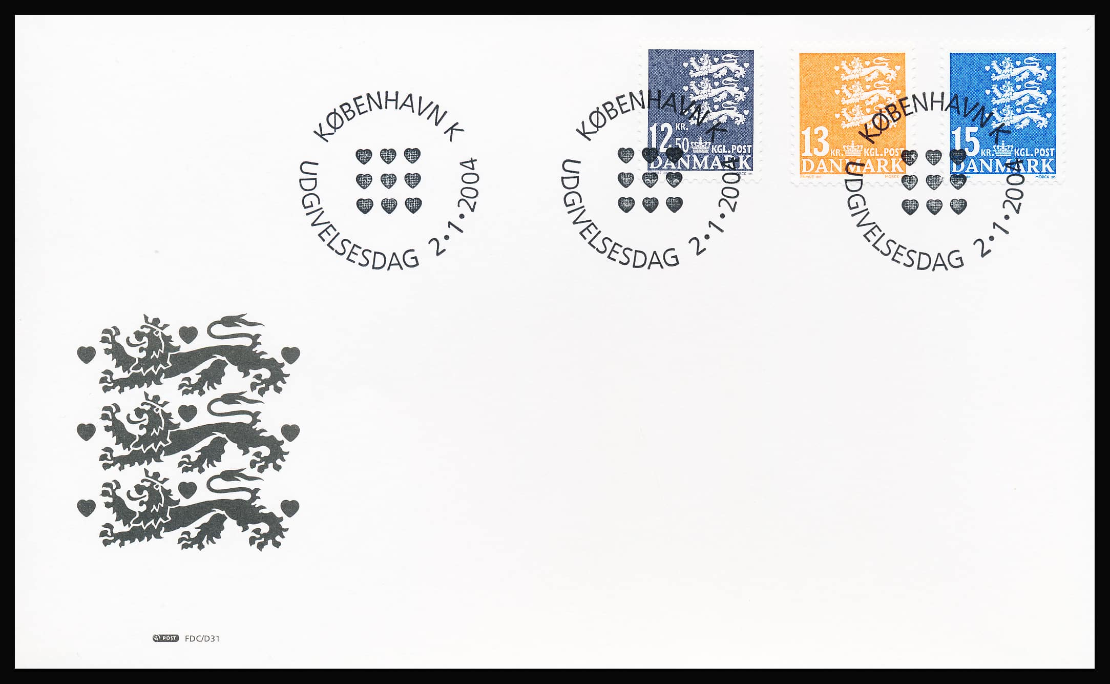 Danmark FDC AFA 1375-1377