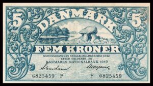 Danmark 5 Kroner 1940 Kvalitet 1+ F6825459