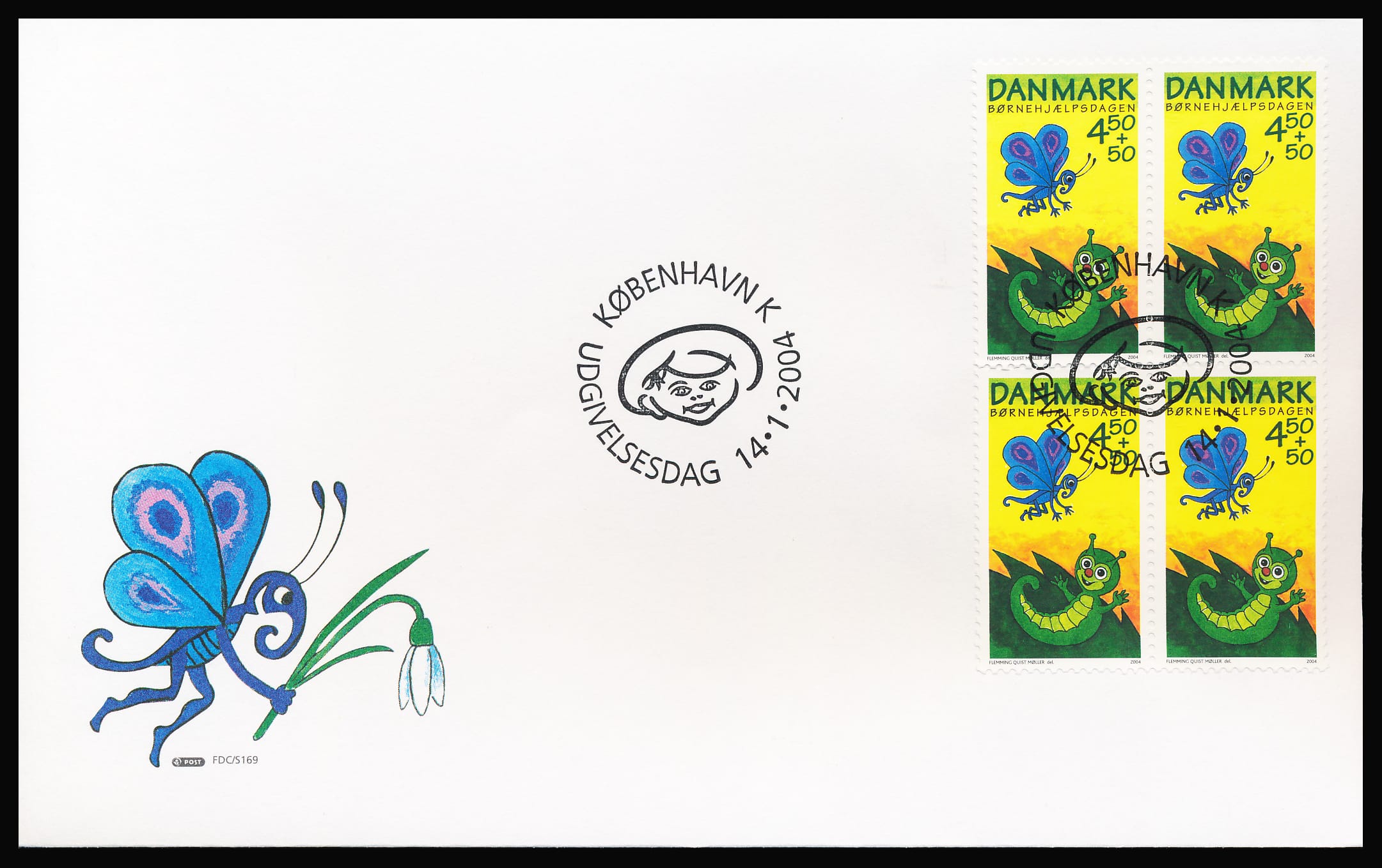 Danmark FDC AFA 1383 4-Blok
