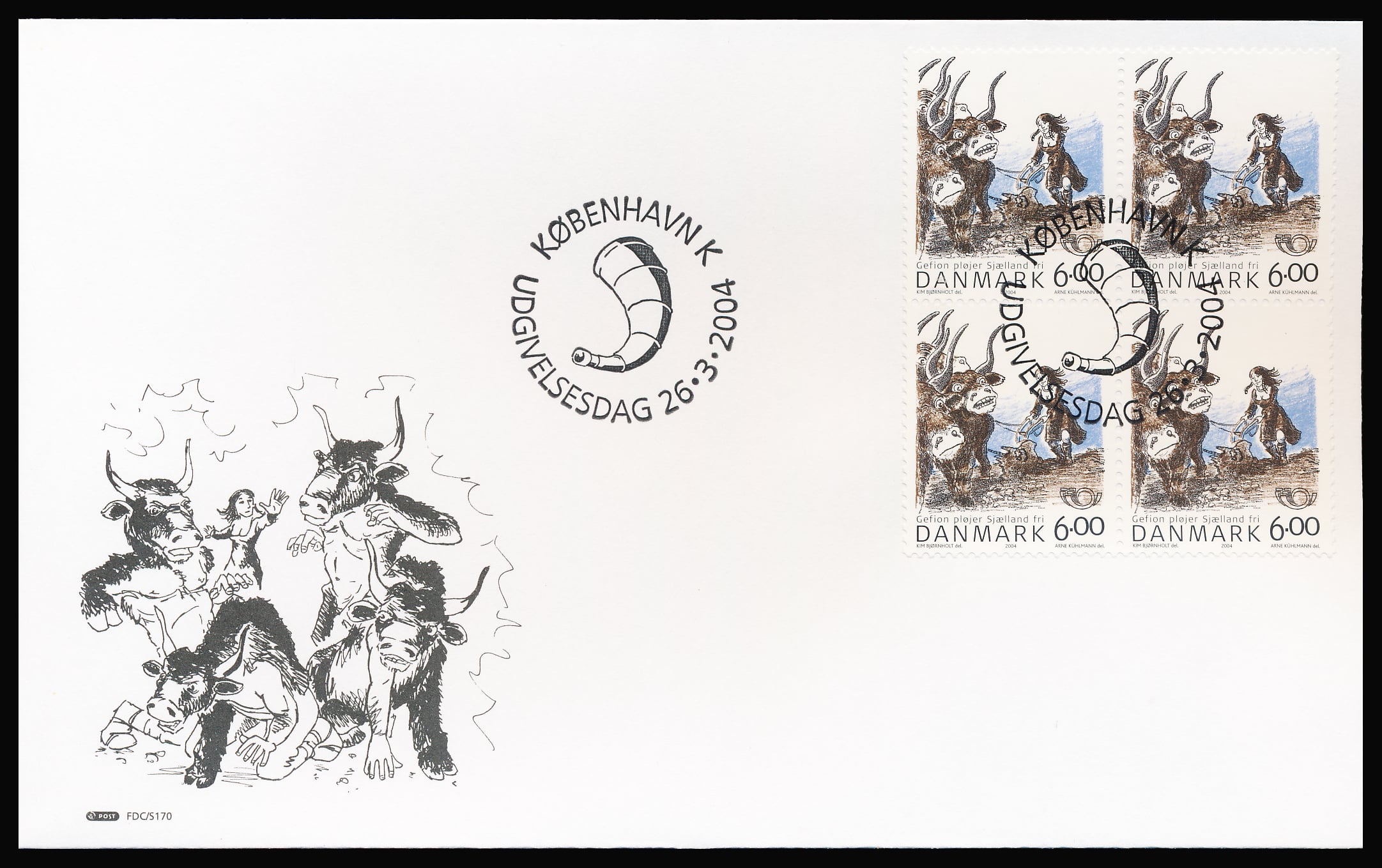 Danmark FDC AFA 1384-1385 4-Blok