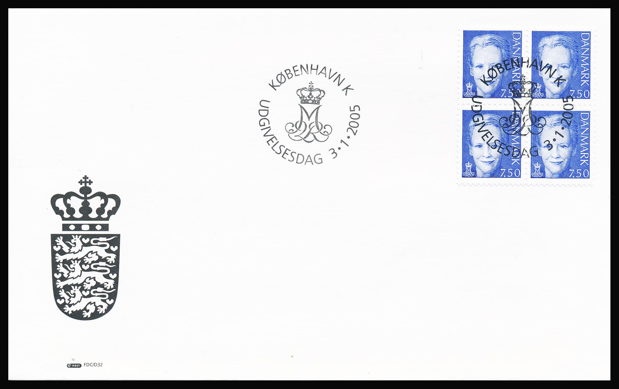 Danmark FDC AFA 1413 4-Blok