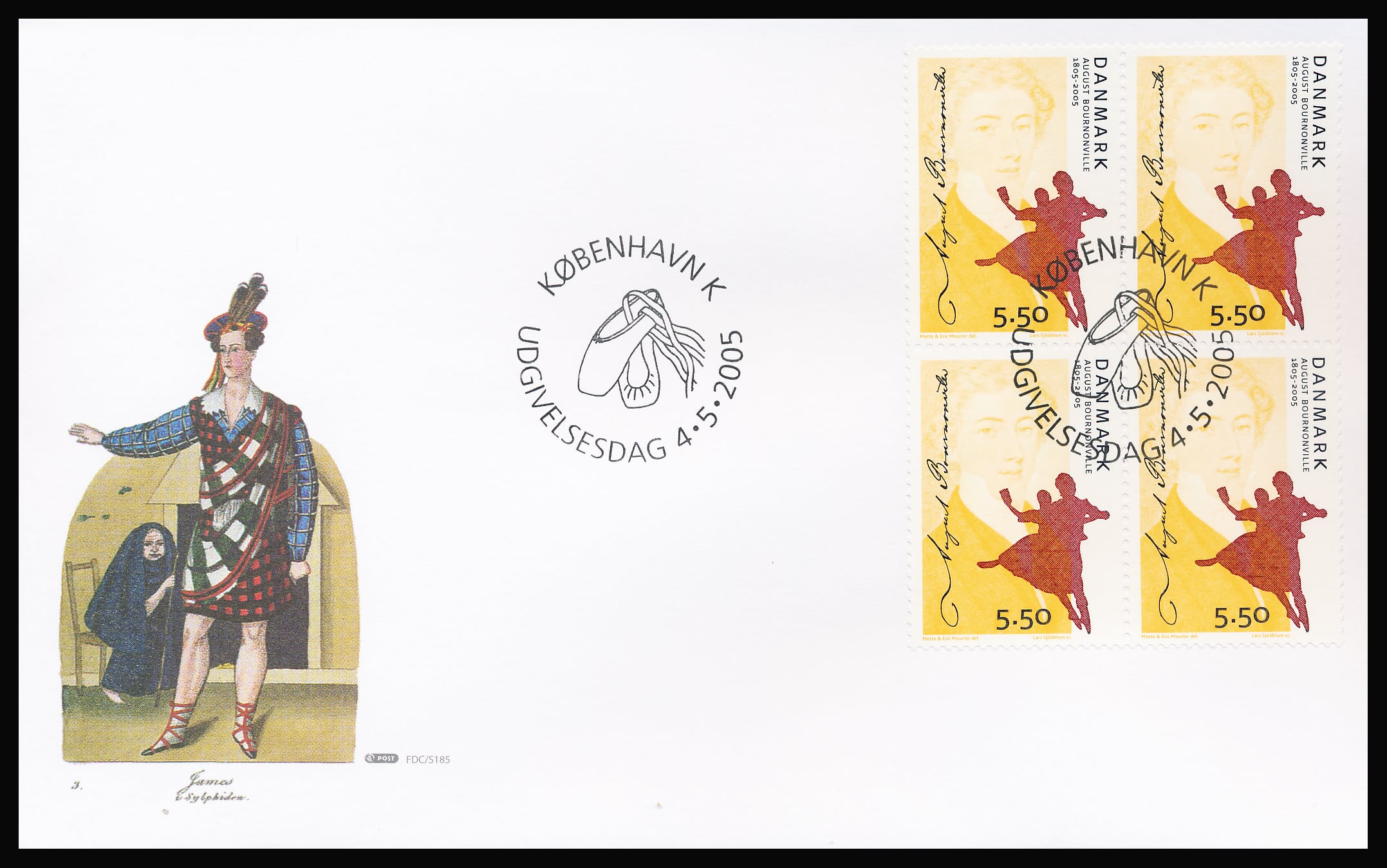 Danmark FDC AFA 1432-1433 4-Blok