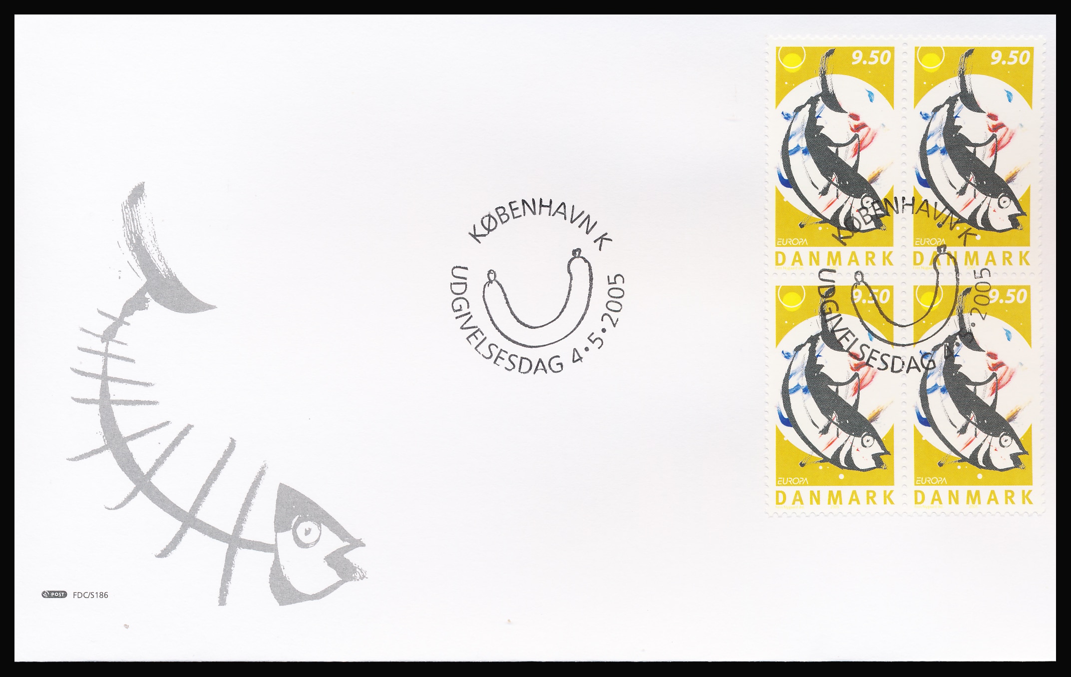 Danmark FDC AFA 1437-1438 4-Blok