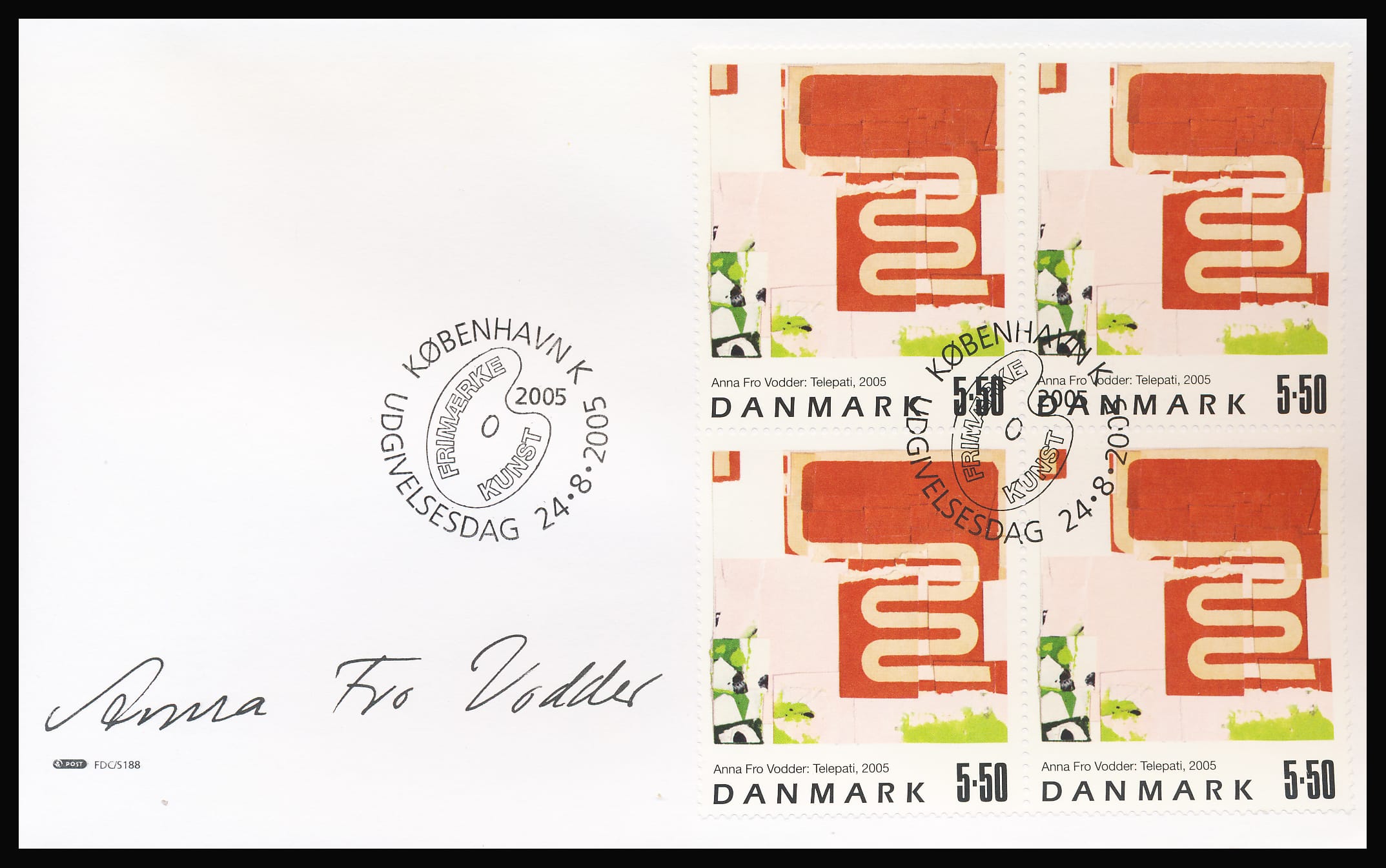 Danmark FDC AFA 1439 4-Blok